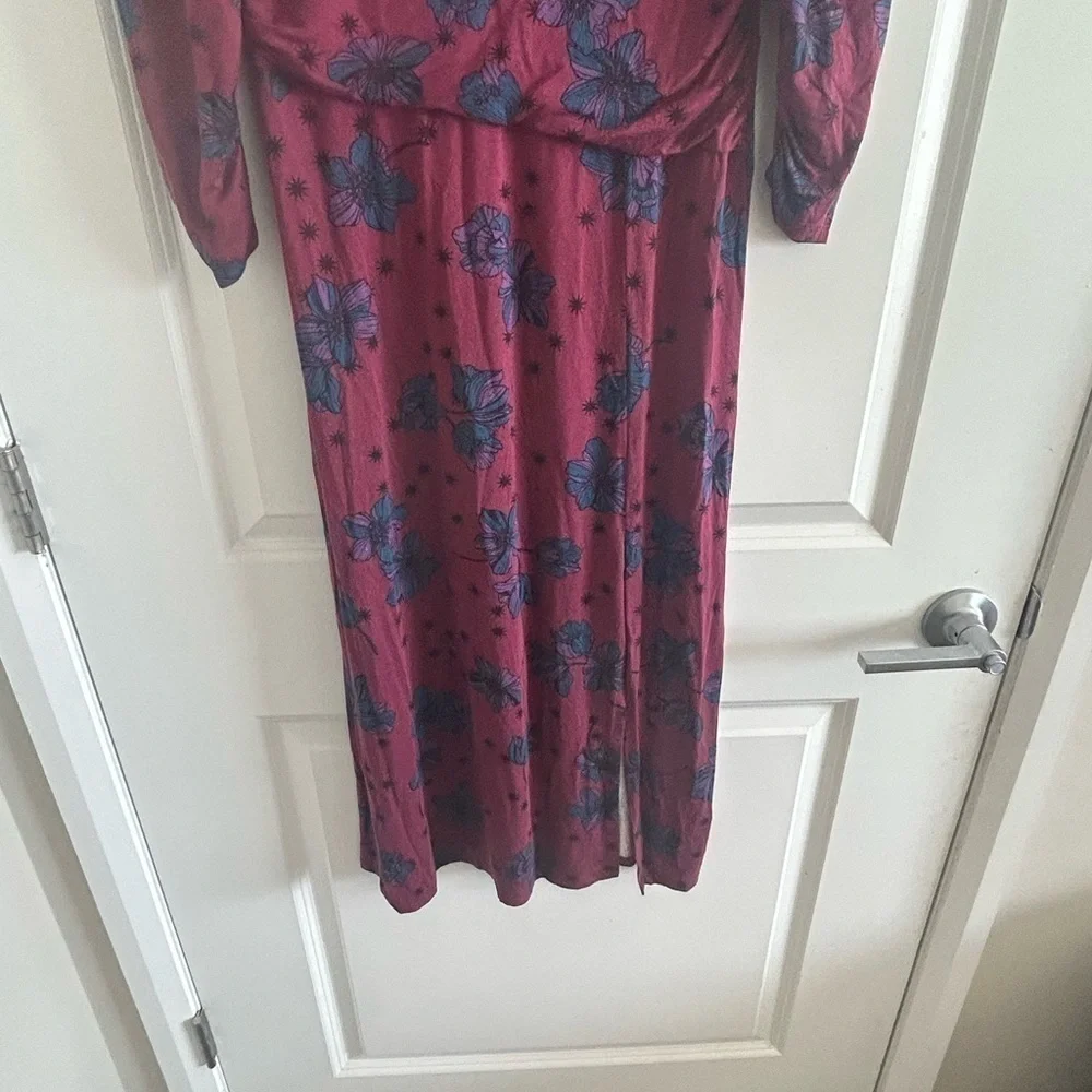 ModCloth Stargazing in The Primroses Midi Stretch Dress Size M